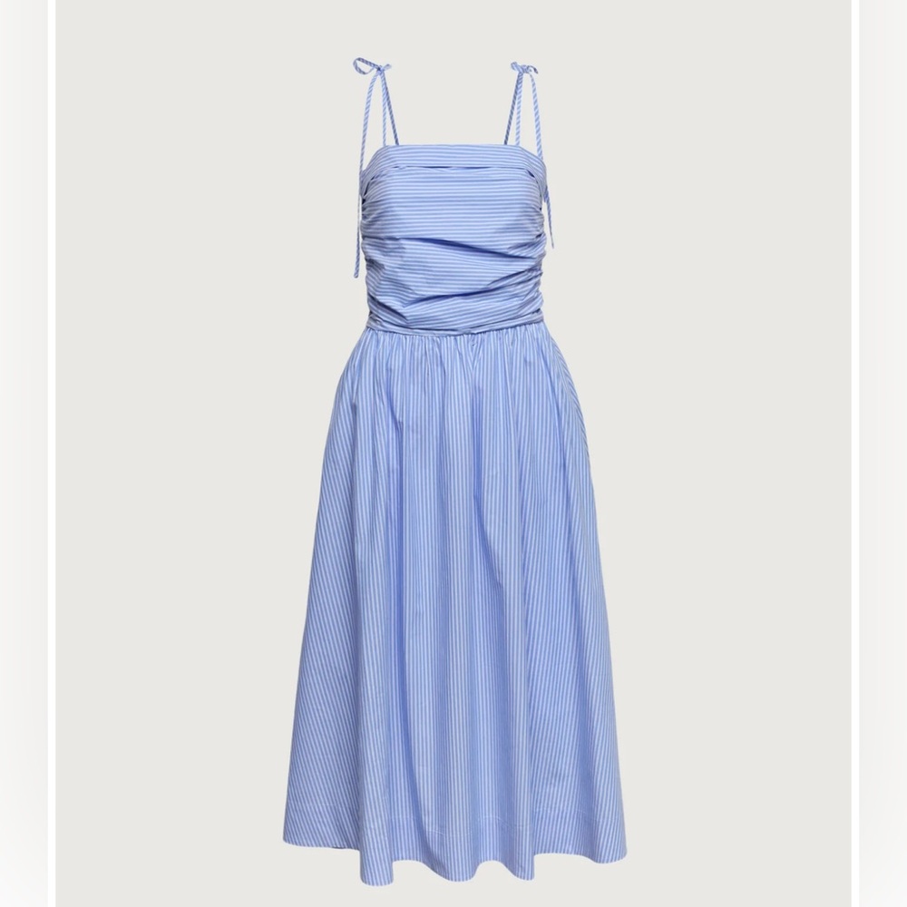 OAK + FORT Striped Midi Dress